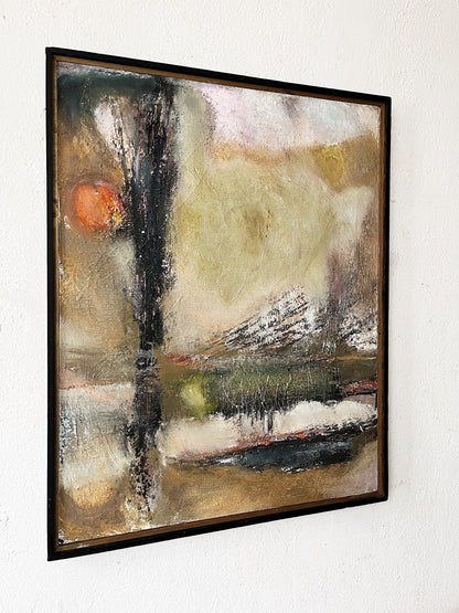 Mid Century Abstract Expressionist Oil Painting