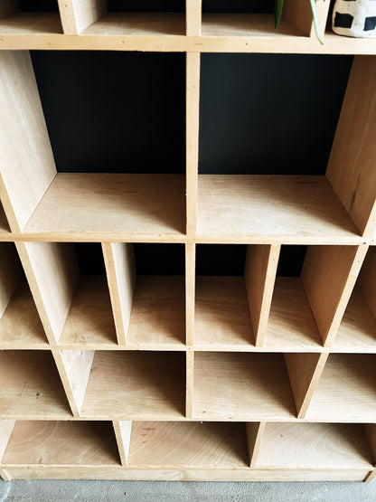 Handmade Wall Sized Cubby Shelf