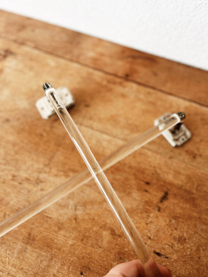 Antique Glass Towel Bar