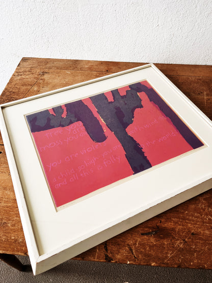 Vintage Corita Kent Signed Serigraph