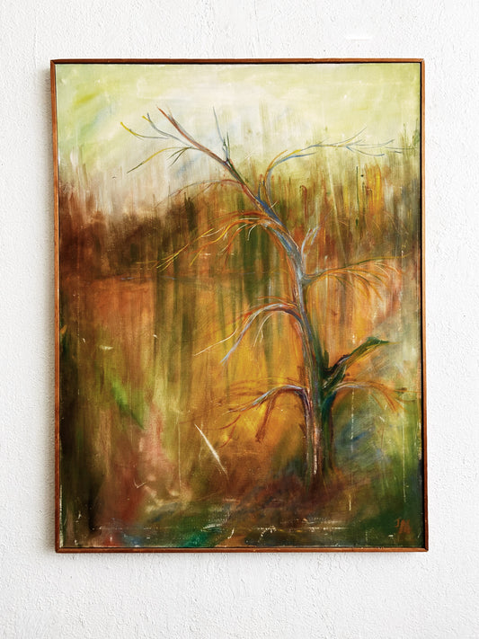 Large Vintage Abstract Painting