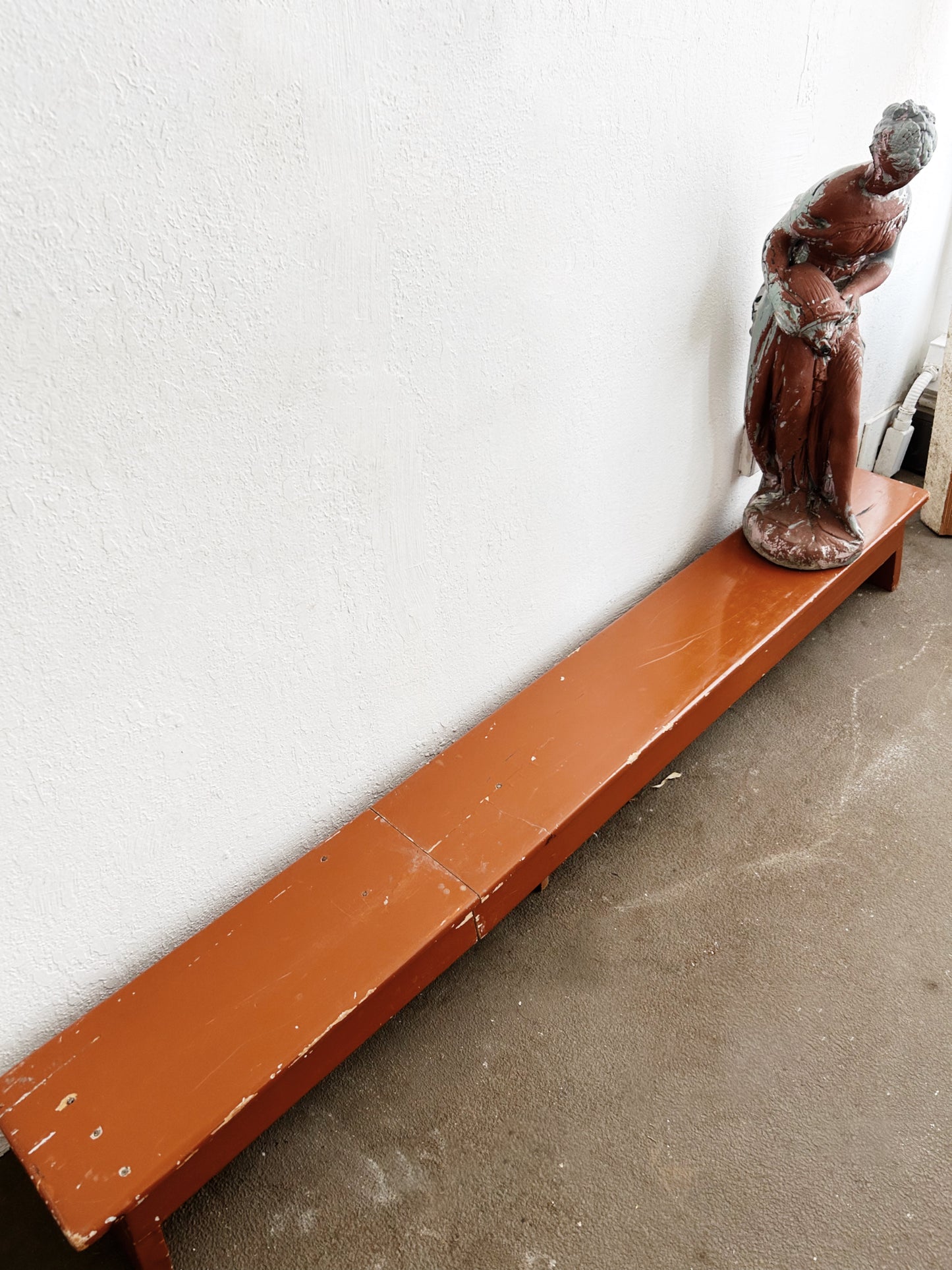 Vintage Wood Boot Bench