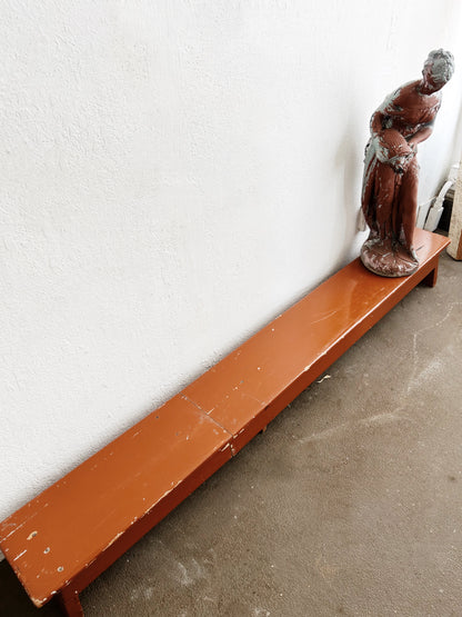 Vintage Wood Boot Bench