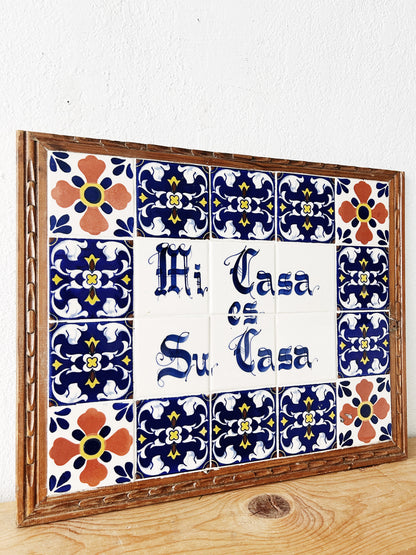 Vintage Mi Casa es Su Casa Tile Art