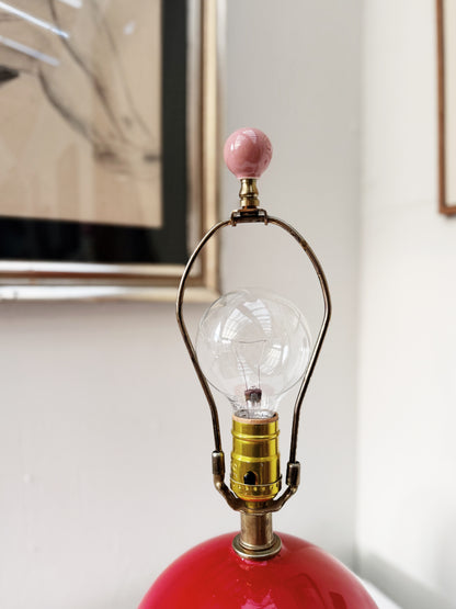 Vintage Red Ball Lamp