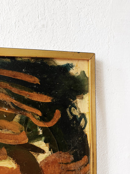 Vintage Madeline Ericson ‘Seed Sower’ Expressionist Painting
