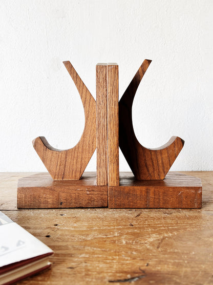 Large Handmade Oak Bookends