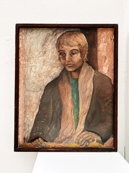 Vintage Oil Portrait Painting