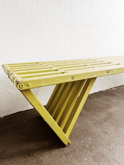 Large Vintage Slat Bench