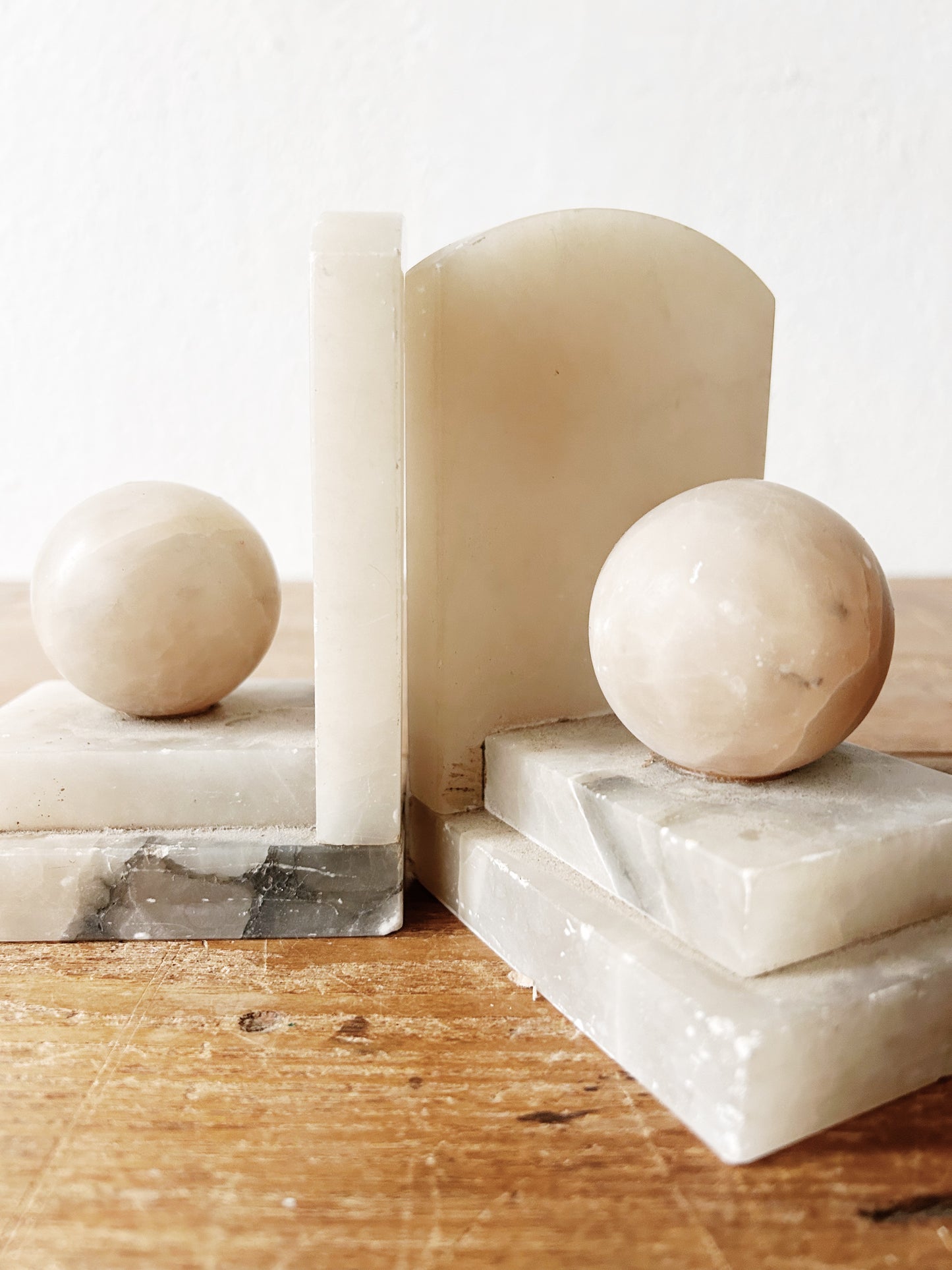 Vintage Marble Bookends