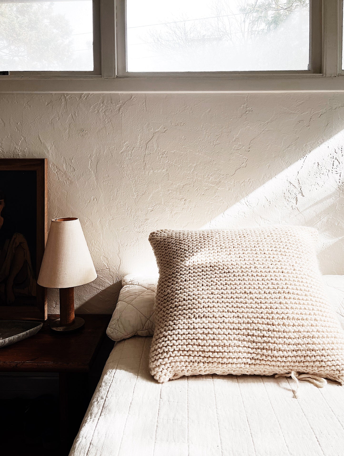 Oversized Handknit Wool Cushion