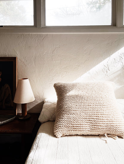 Oversized Handknit Wool Cushion