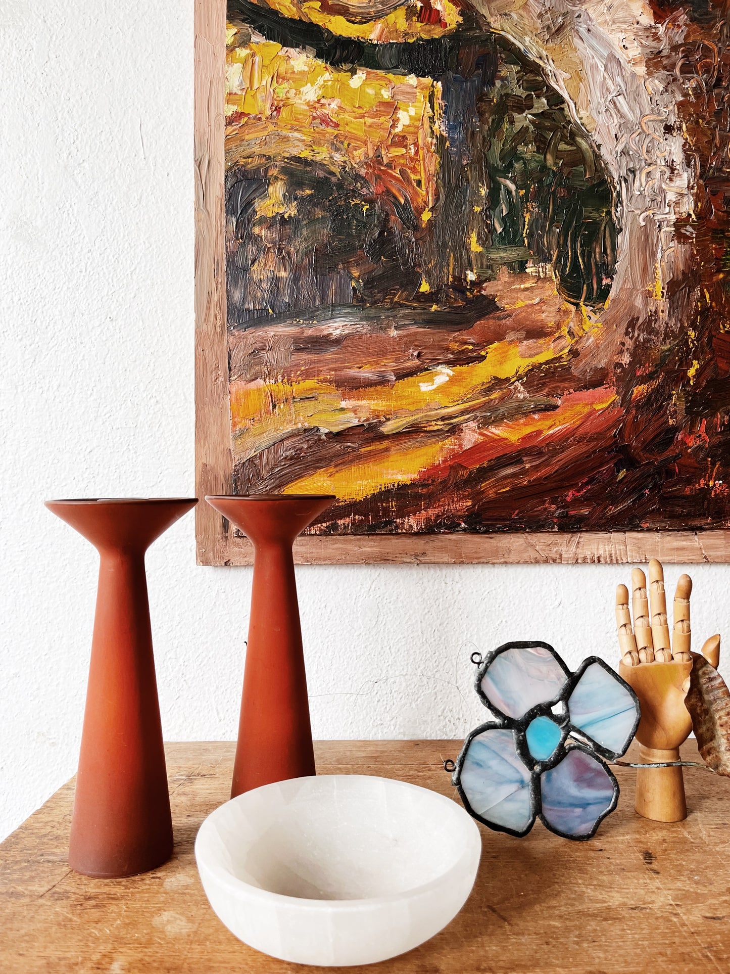 Vintage Stained Glass Flower