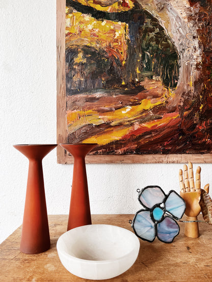 Vintage Stained Glass Flower