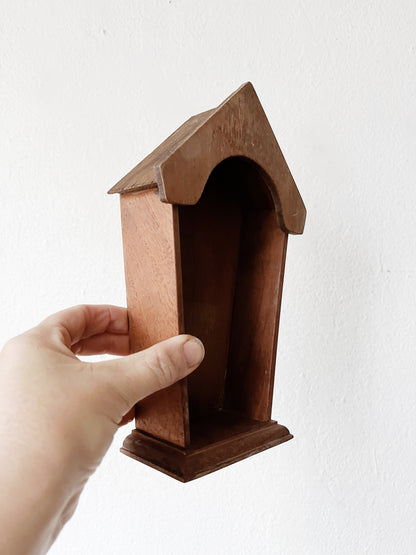 Antique Wooden Display Niche