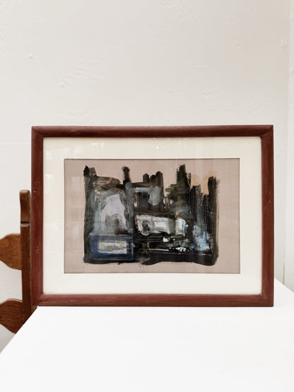 Vintage 1970s Abstract Landscape Painting