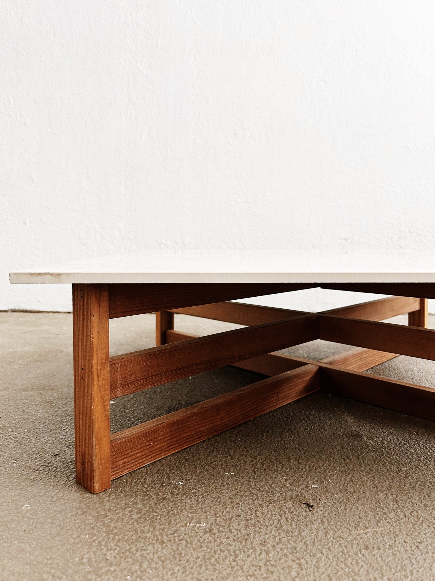 Low Marble and Wood Table