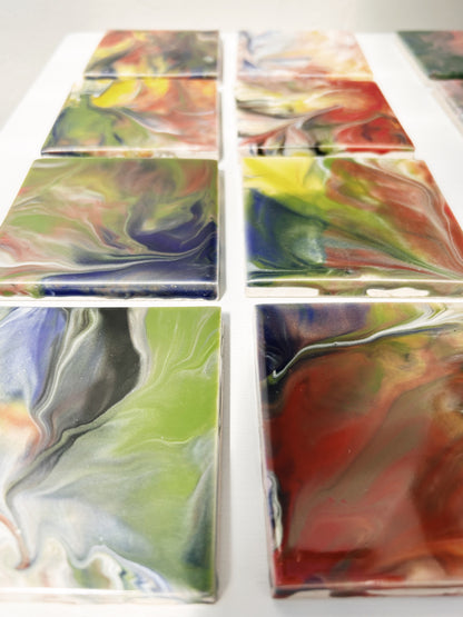 Set of 8 Vintage Handmade Pratt and Larson Tiles