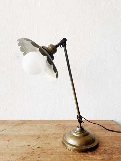 Antique Machine Age Brass Lamp
