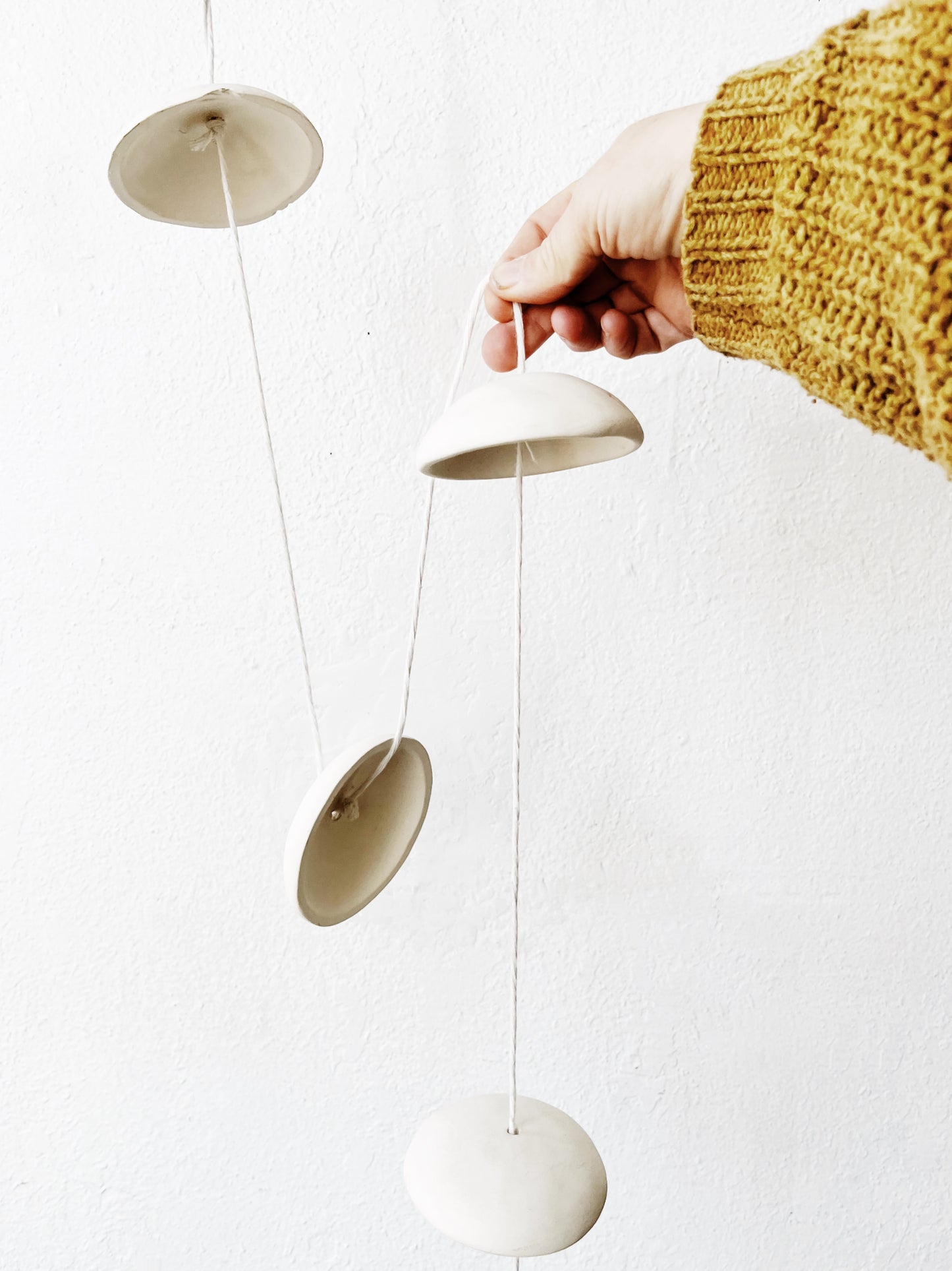 Handmade Ceramic Moon Chimes