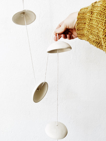 Handmade Ceramic Moon Chimes