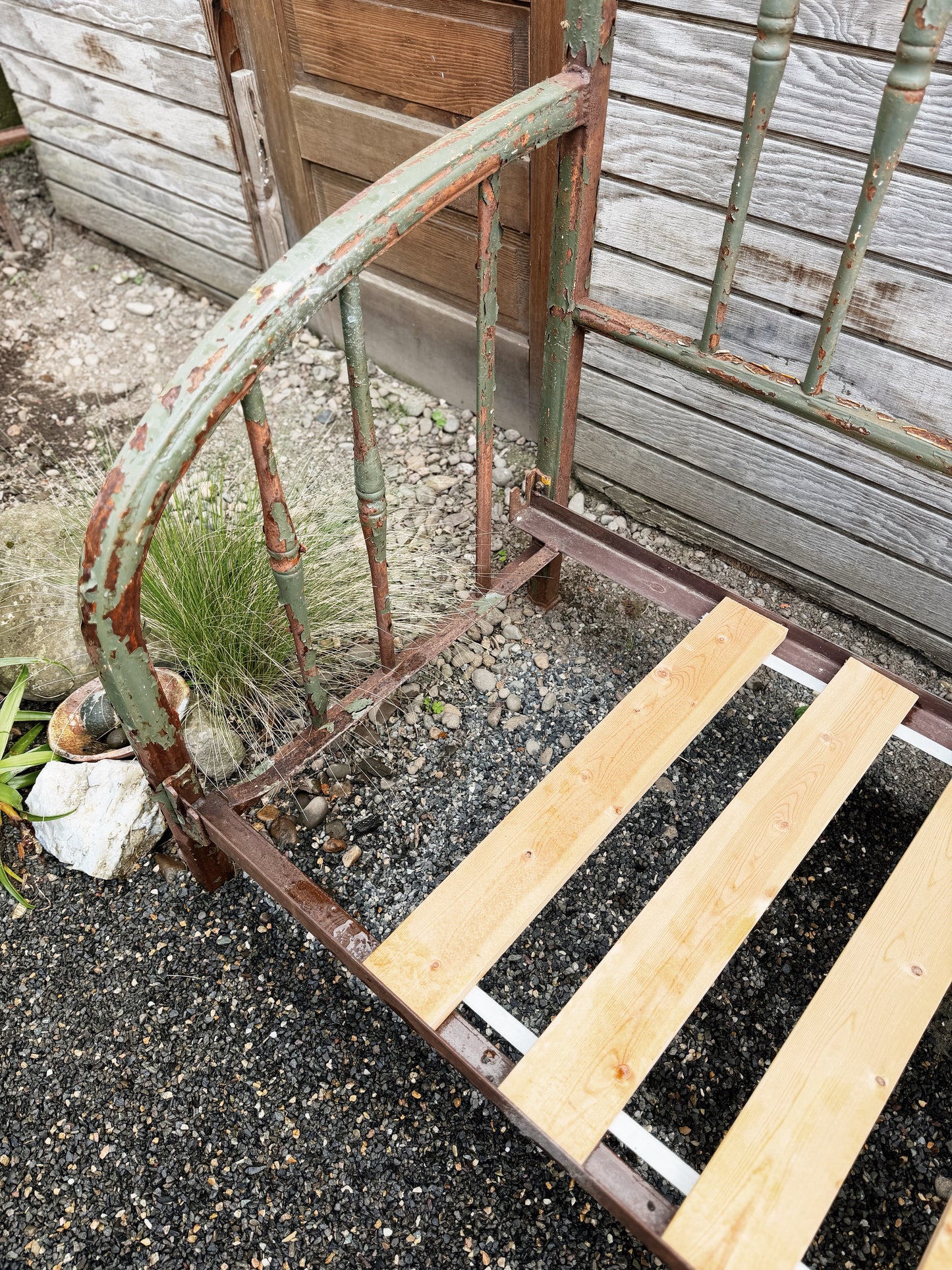 Antique Iron Bench
