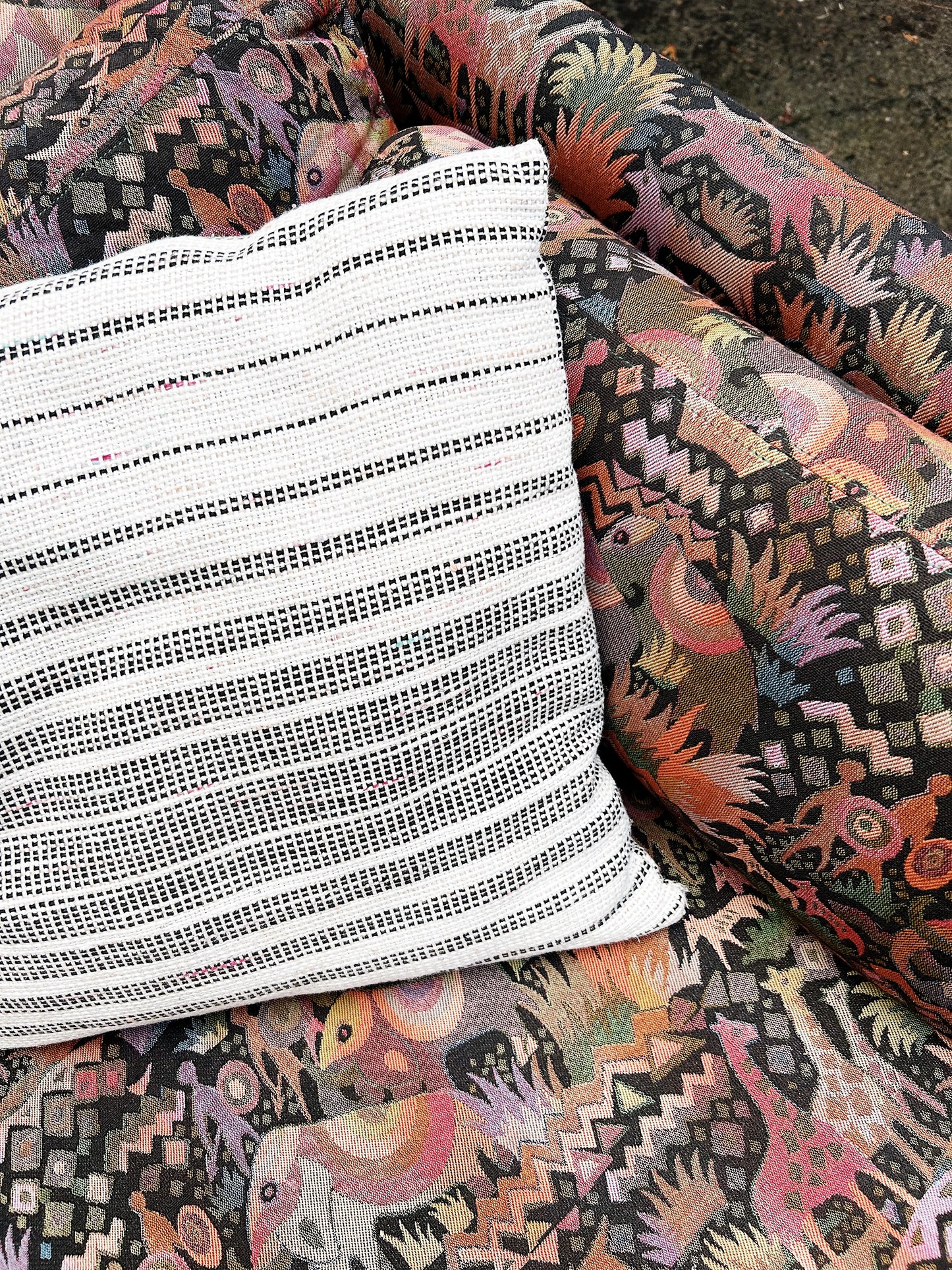 Vintage Custom Tapestry Couch on Wheels