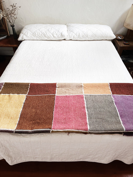 Vintage Wool Colorblock Blanket