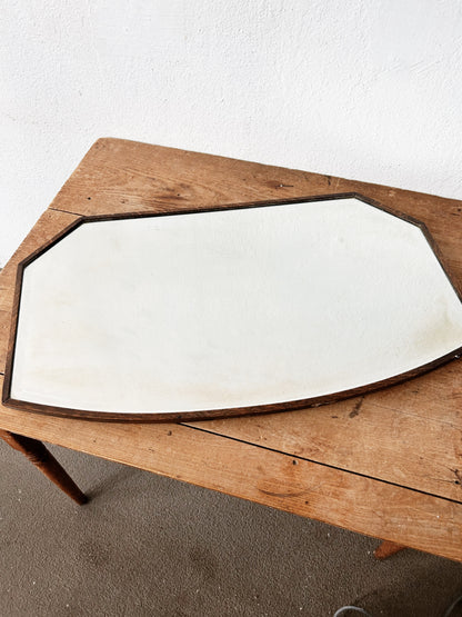 Antique Wood Trimmed Mirror