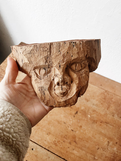Carved Wooden Face