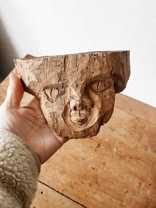 Carved Wooden Face