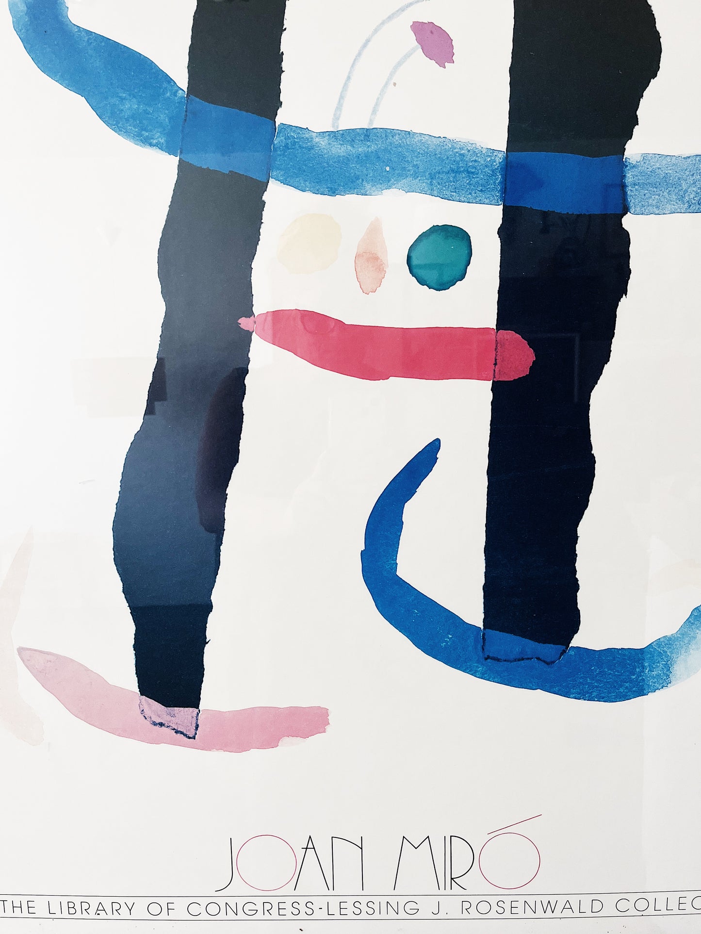 Large Vintage Joan Miro Library of Congress Poster