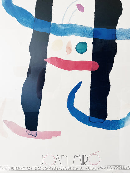 Large Vintage Joan Miro Library of Congress Poster