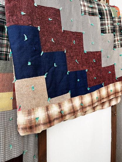 Vintage Cotton and Wool Quilt