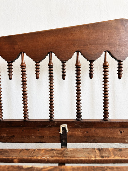 Antique Jenny Lind Spool Daybed with Custom Cushions