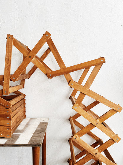 Giant Wood Accordion Sculpture