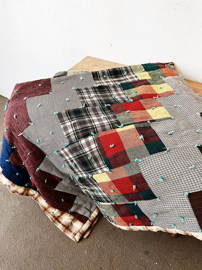 Vintage Cotton and Wool Quilt