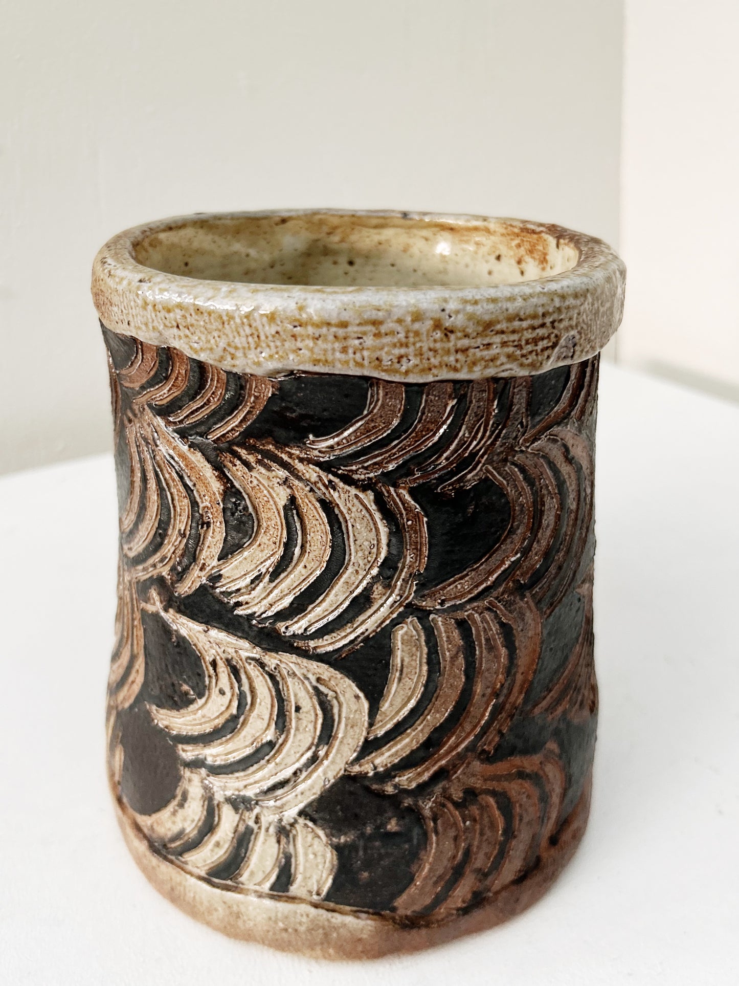 Vintage Thomas Ladd Pottery Crock