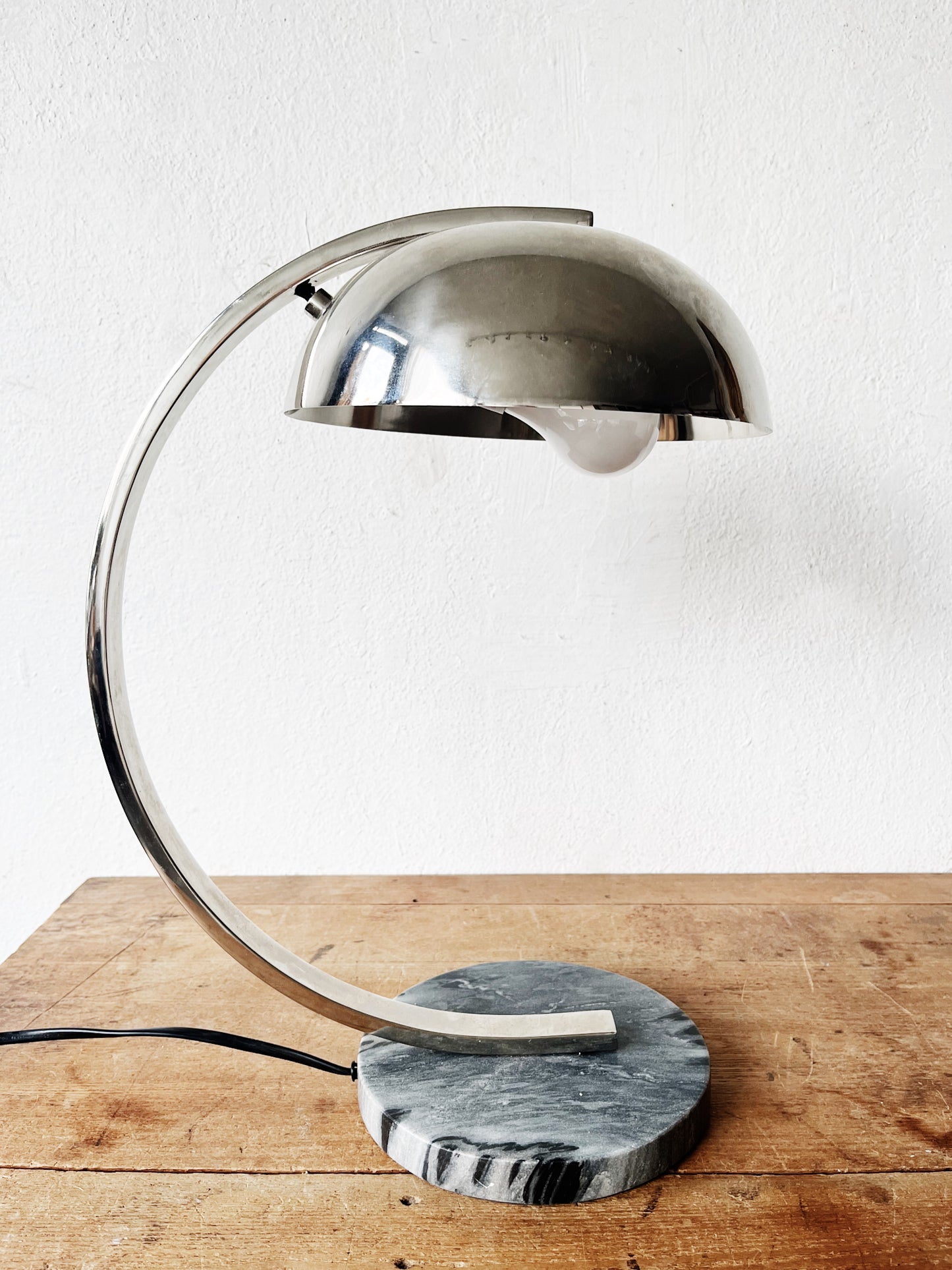 Italian Bauhaus Style Chrome Desk Lamp