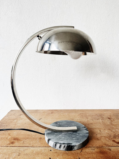 Italian Bauhaus Style Chrome Desk Lamp
