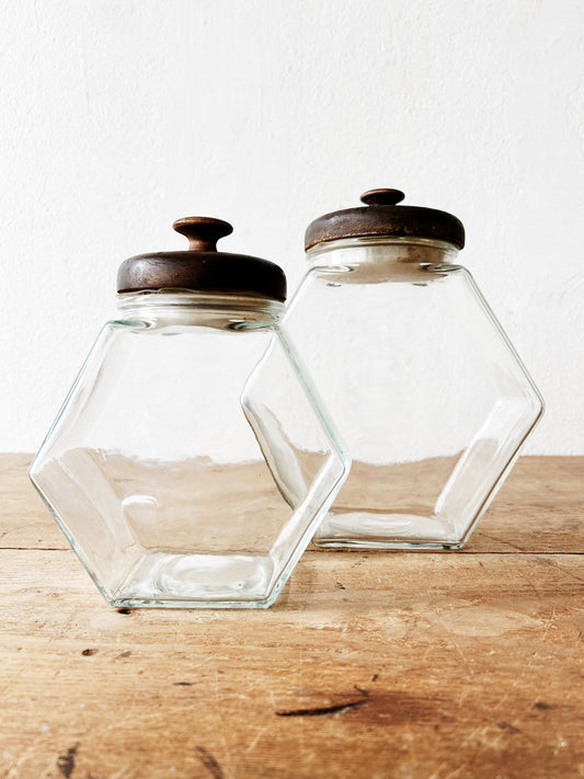 Vintage Glass Canister Set