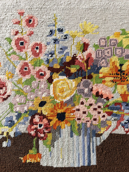 Vintage Floral Needlepoint