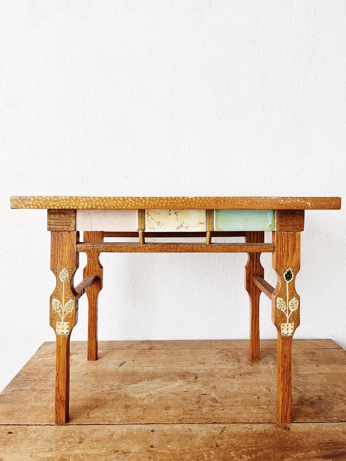 Vintage Tiled Side Table