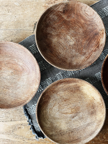 Vintage Wooden Bowl Set
