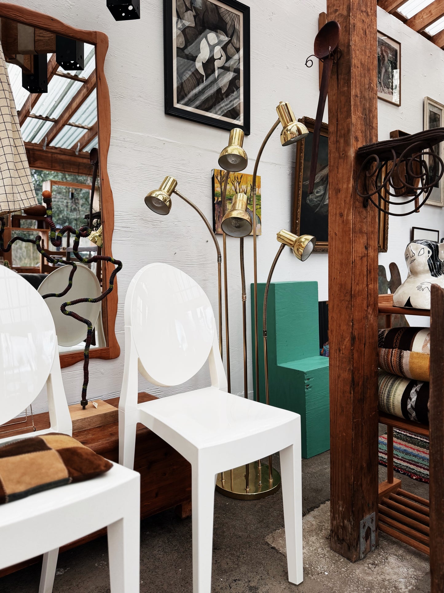 Mid Century Goose Neck Cluster Lamp