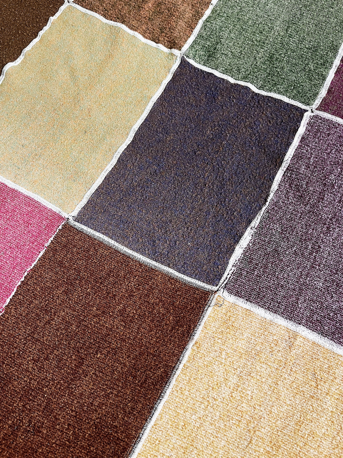 Vintage Wool Colorblock Blanket