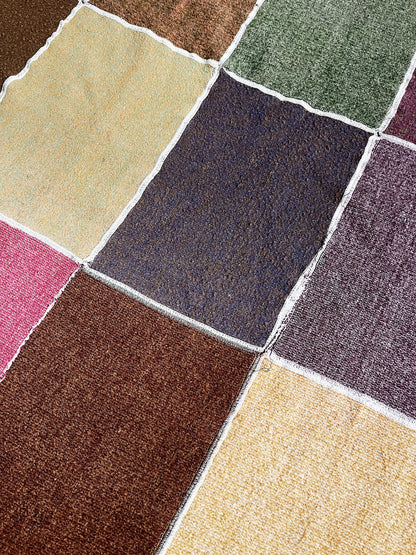 Vintage Wool Colorblock Blanket
