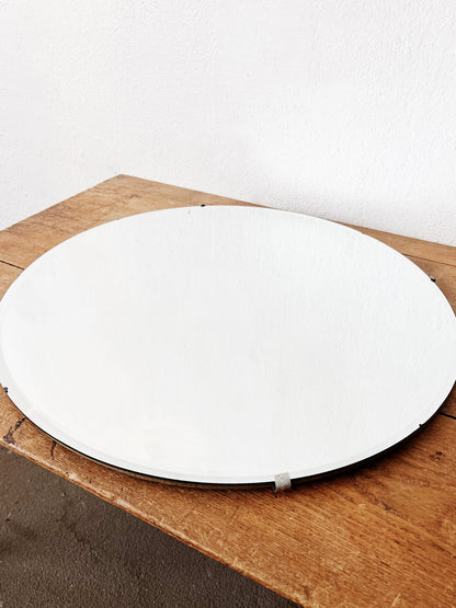 Vintage Round Industrial Edge Mirror