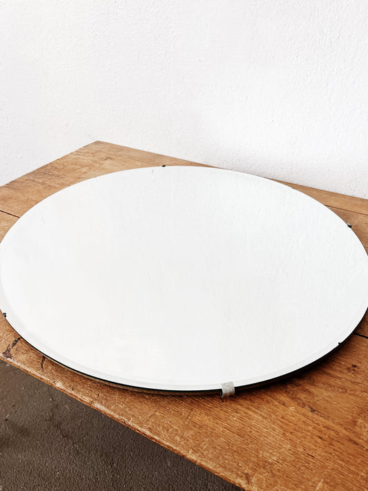 Vintage Round Industrial Edge Mirror