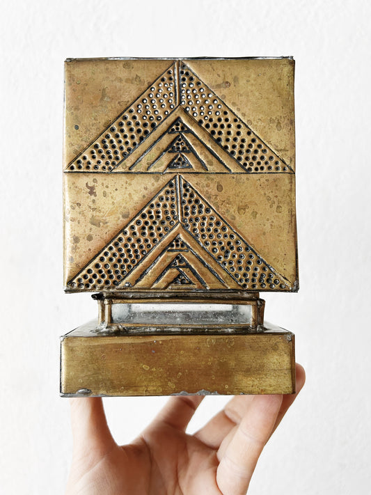 Vintage Handmade Brass Luminary